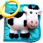 Animal Softbook Rattle COW