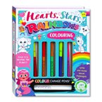 Hearts, Stars, Rainbows Colouring Set (includes colour markers & colour-change pen)