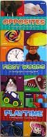 3 in 1 Photographic Learning Board Book OPPOSITES, FIRST WORDS, PLAYTIME