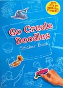 Go Create Doodles Drawing, Colouring & Sticker Book with Lots of Reusable Stickers!