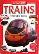 Sticker Book MEGA FACTS TRAINS with 20 Reusable Stickers Inside!