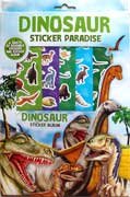 Sticker Paradise Set DINOSAURS (6 sheets of reusable stickers + sticker album)