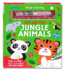 Water Painting Seek and Find Jungle Board Book (Search and Find Again and Again - Just Add Water!)