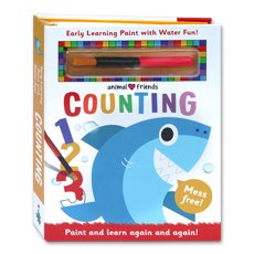 Magic Painting Book COUNTING Animal Friends (buku painting / mewarnai ajaib - reusable bisa diwarnai berulang-ulang)