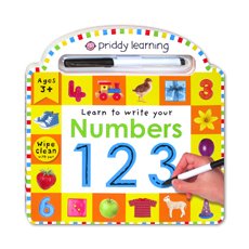 Priddy Learning Learn to Write your Numbers 123 Board Book (includes wipe-clean pen) (Ages 3+)