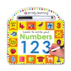 Priddy Learning Learn to Write your Numbers 123 Board Book (includes wipe-clean pen) (Ages 3+)