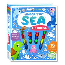 Colour Mania - UNDER THE SEA Colouring with 16 Stackable Ocean Crayons!