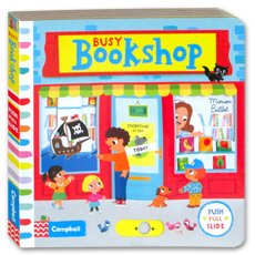 Busy Bookshop - Push Pull Slide Board Book