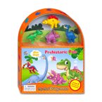 My Mini Busy Book Dino Days Prehistoric Pals includes 4 Figurines, a Playboard and a Board Book!