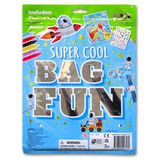 My Super Cool Bag of Fun Activity Pack (Includes Colouring Book, Crayons, Stickers)