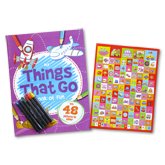 My Things That Go Bag of Fun Activity Pack (Includes Colouring Book, Crayons, Stickers)