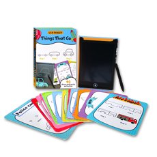 Things That Go LCD Tablet & Flash Cards Box Sets (40 wipe-clean flash cards & reusable drawing LCD Tablet)