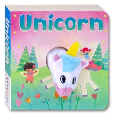 Unicorn Board Book with Fun Finger Puppet!