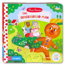 First Stories The Gingerbread Man - Push Pull Slide Board Book