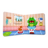 Buku Interaktif Good Habits AKU BISA KE TOILET SENDIRI! (Bahasa Indonesia & Inggris) dengan fitur interaktif Tarik-Dorong, Buka-Tutup, Geser!