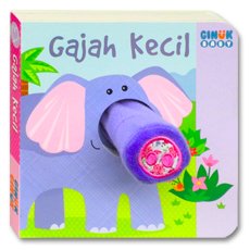 Gajah Kecil Story Board Book with fun Finger Puppet (buku cerita dengan finger puppet / boneka jari)