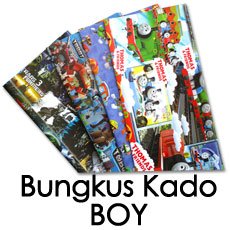 Bungkus kertas kado motif BOY