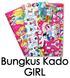 Bungkus kertas kado motif GIRL