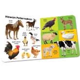 Bilingual 100 Kata Pertama Hewan Kendaraan Board Book (2 bahasa: Bhs Indonesia & Inggris)