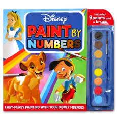 Disney Classic Paint By Numbers (Includes 8 Paints and a Brush)