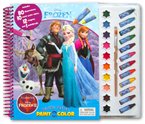 Disney Frozen II Deluxe Poster Paint & Color Book (80 Illustrations, 10 Water Paint Colors, 12 Crayons, 1 Paintbrush)