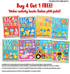 BUY 4 GET 1 FREE! Big Stickers for Little Hands & I Can Stick Sticker Activity Books
