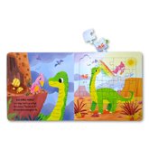 Dinosaur Board Book with 8 Jigsaw and a Cute Story