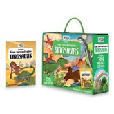 Travel, Learn and Explore â€“ Dinosaurs (Oval Puzzle 205 Pieces and A 32-Page Book!) 