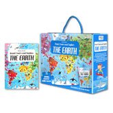 Travel, Learn and Explore â€“ The Earth (Oval Puzzle 205 Pieces and A 32-Page Book!)