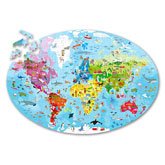 Travel, Learn and Explore â€“ The Earth (Oval Puzzle 205 Pieces and A 32-Page Book!)