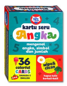 Flash Card Kartu Seru ANGKA (wipe-clean bisa tulis hapus)