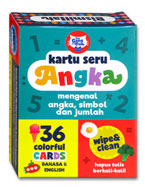 Flash Card Kartu Seru ANGKA (wipe-clean bisa tulis hapus)