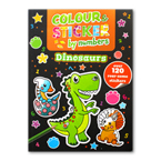 Dinosaurs Colour & Sticker By Number Book Over 120 Roar-some Stickers