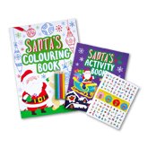 Santa's Activity Bag Over 100 Stickers (2 Festive Books and 4 Colour Pencils)