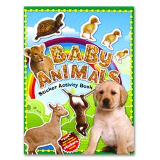 BABY ANIMALS Sticker Activity Book with more than 100 stickers