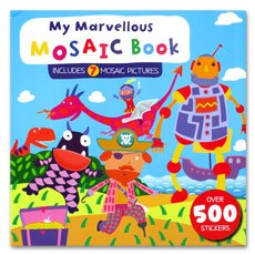 My Marvellous Mosaic Book Includes 7 Mosaic Pictures Over 500 Stickers (BLUE)