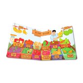 Belanja ke Pasar Board Book with Reusable Sticker