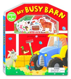 Stick & Play My Busy Barn Board Book With Reusable Stickers (Bisa Copot-Tempel)