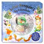 Little Penguin's Big Adventure Storybook with Glittery Snowflakes Globe